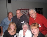 45 Year Reunion Front (L to R) Susan Matthews Wellenski, Dottie Thomlins Fulton, Patty Gail Patten. Top (L to R) John Green (65), Ken Appleby (65), Harold Kelly